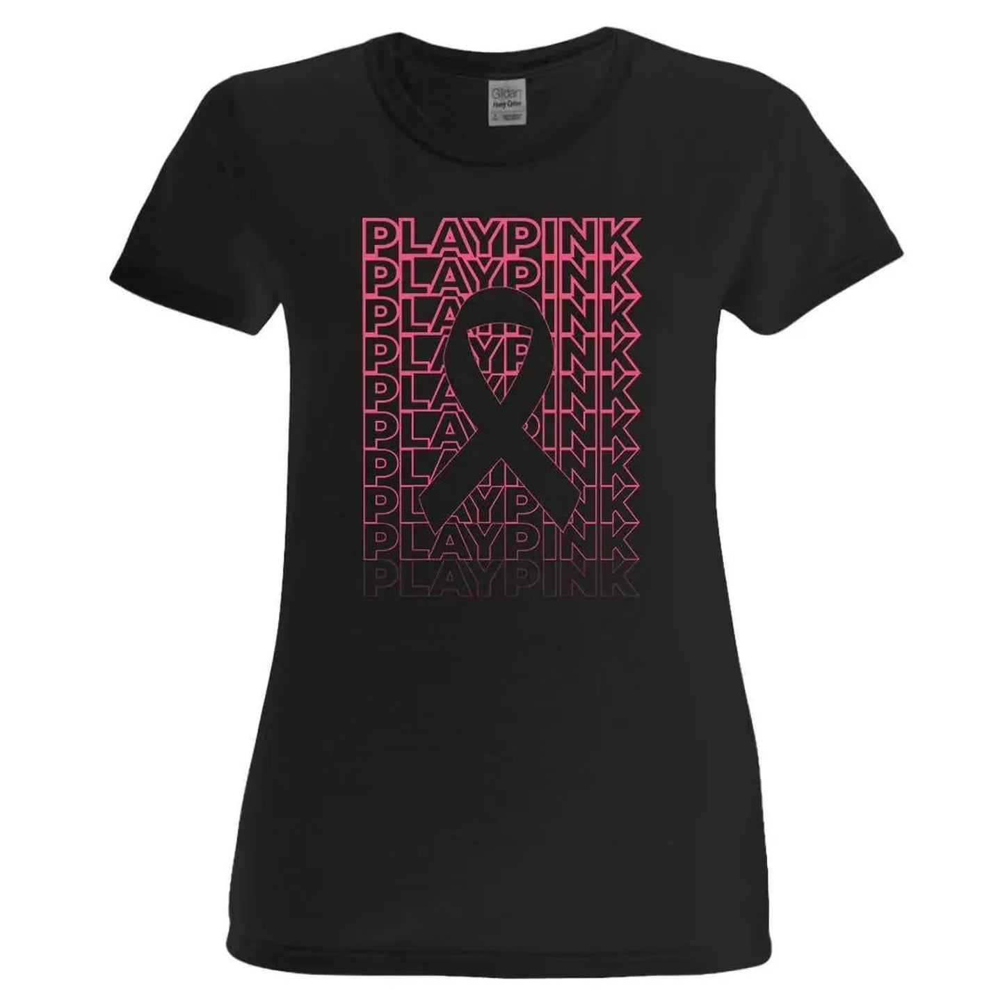 Women's Play Pink Tennis Tee Black (Size Small)Tienda Tennis