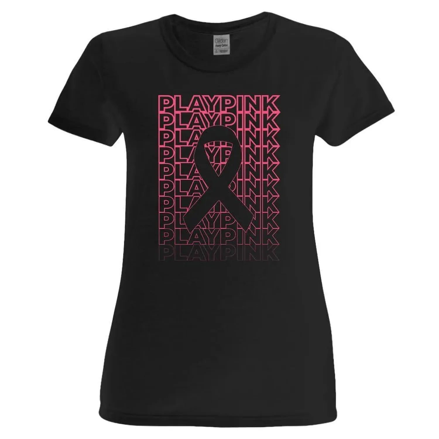 Women's Play Pink Tennis Tee Black (Size Small)Tienda Tennis