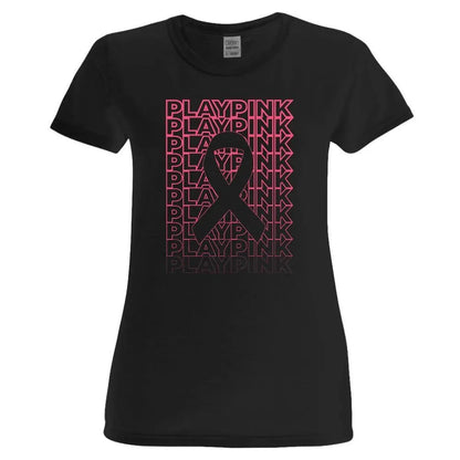 Women's Play Pink Tennis Tee Black (Size Small)Tienda Tennis