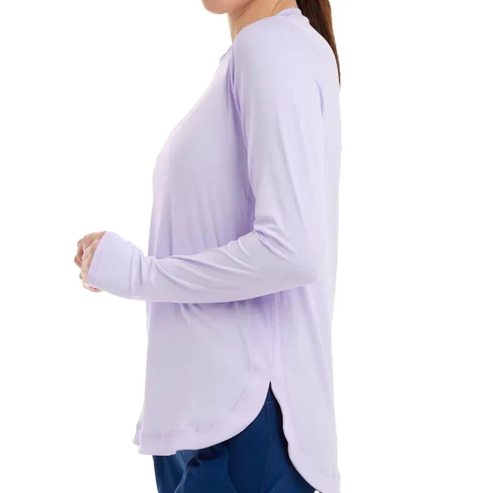 Women's Relaxed Scallop Long Sleeve Tennis TopTienda Tennis