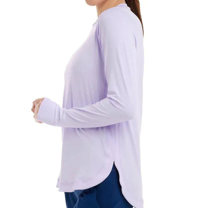 Women's Relaxed Scallop Long Sleeve Tennis TopTienda Tennis