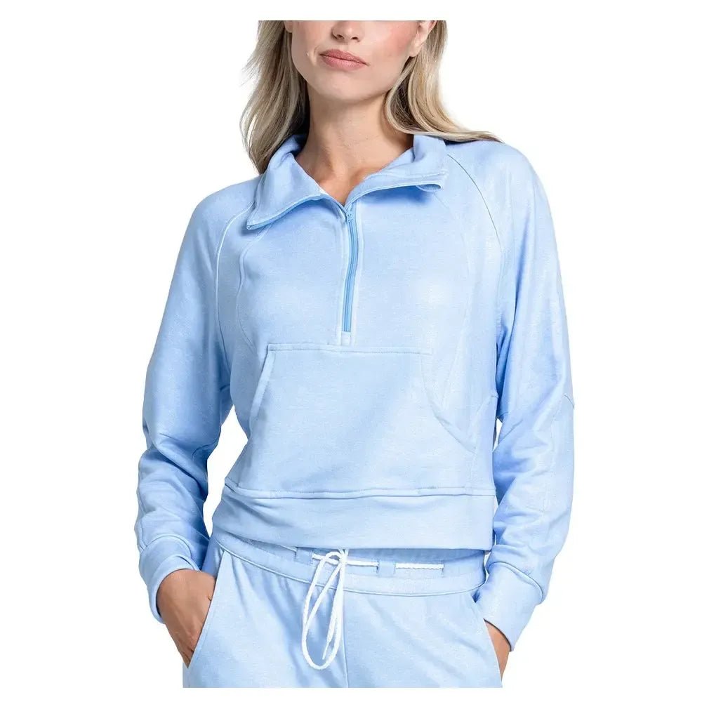 Women's Renew Heather 1/4 Zip Long Sleeve Tennis TopTienda Tennis
