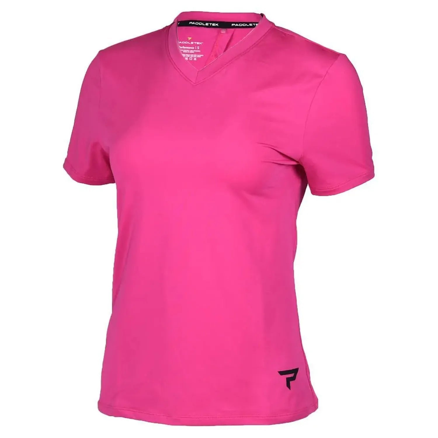 Womens Short Sleeve Performance Tennis Top Fuchsia and SleetTienda Tennis