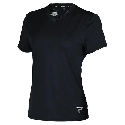 Womens Short Sleeve Performance Top Black and SleetTienda Tennis