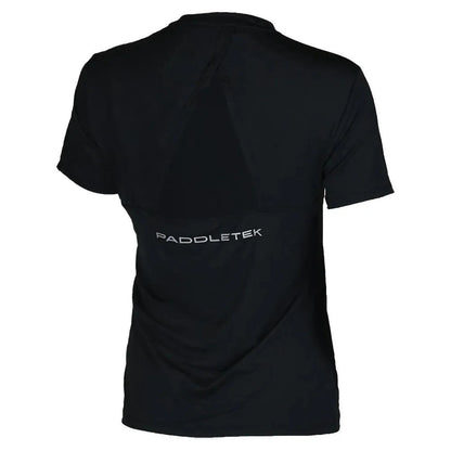 Womens Short Sleeve Performance Top Black and SleetTienda Tennis