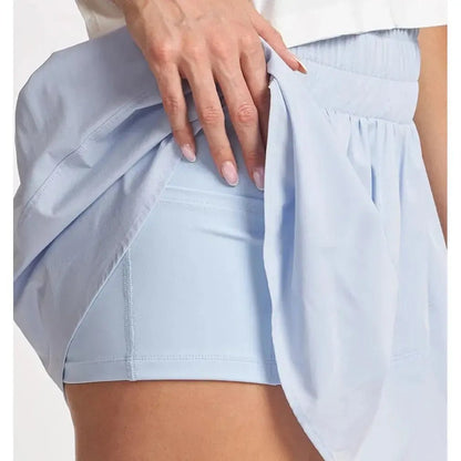 Women's Smocked Waist Tiered Tennis SkortTienda Tennis