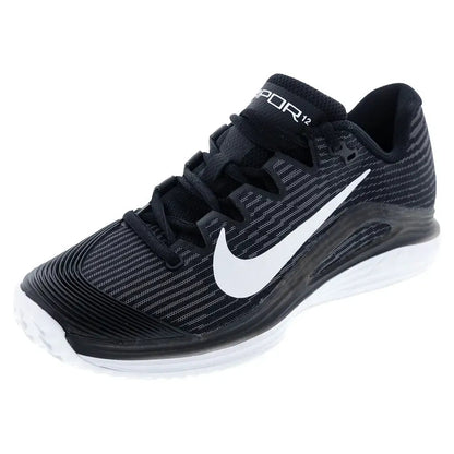 Women's Vapor 12 Clay Tennis Shoes Black and WhiteTienda Tennis