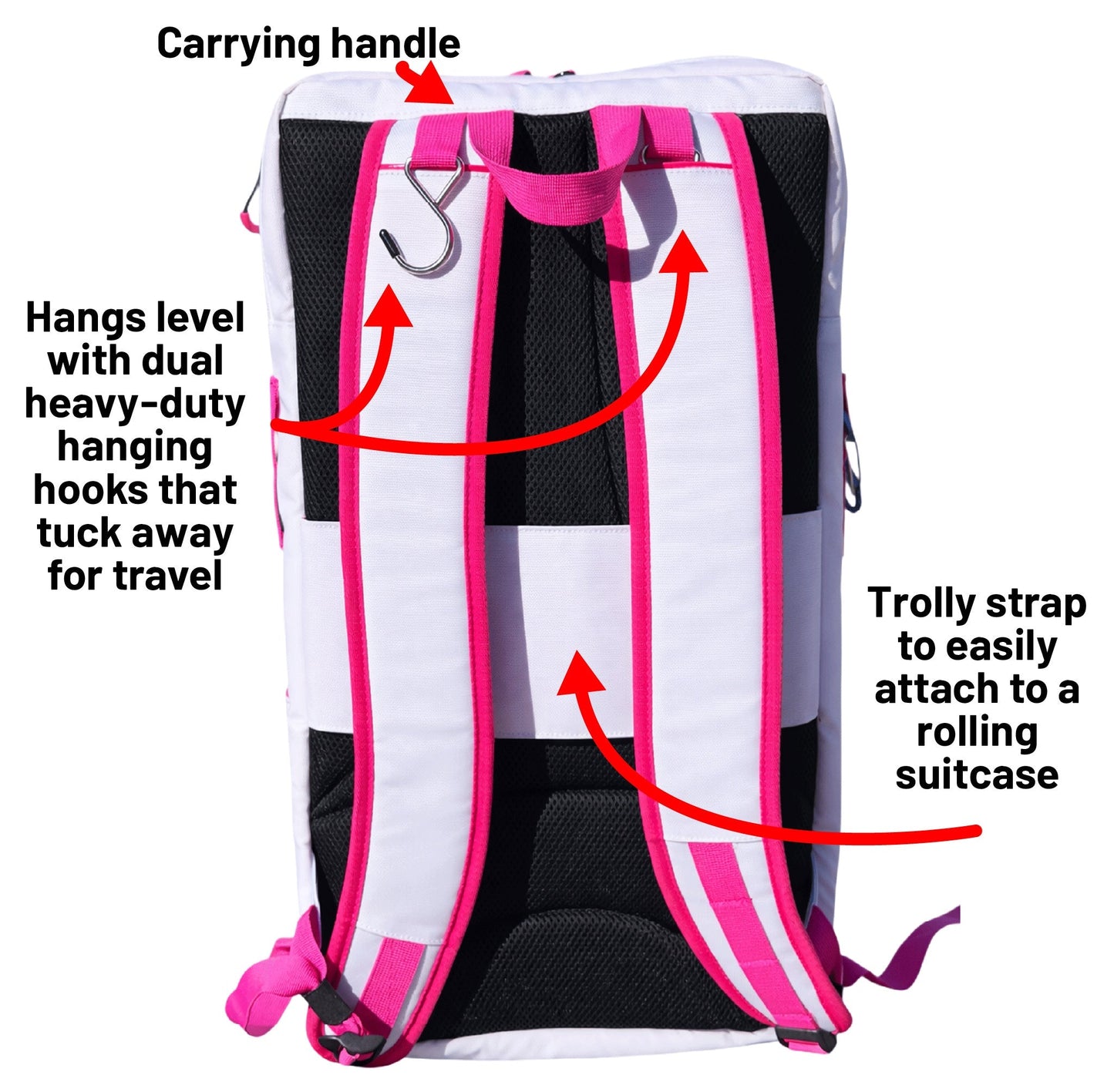 Oktō Pro Elite Paddle Sports Backpack | White & Pink