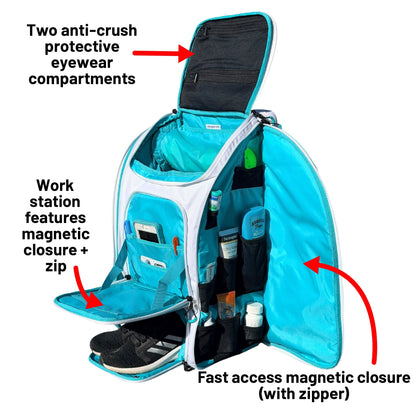 Oktō Pro Elite Paddle Sports Backpack | White & Teal