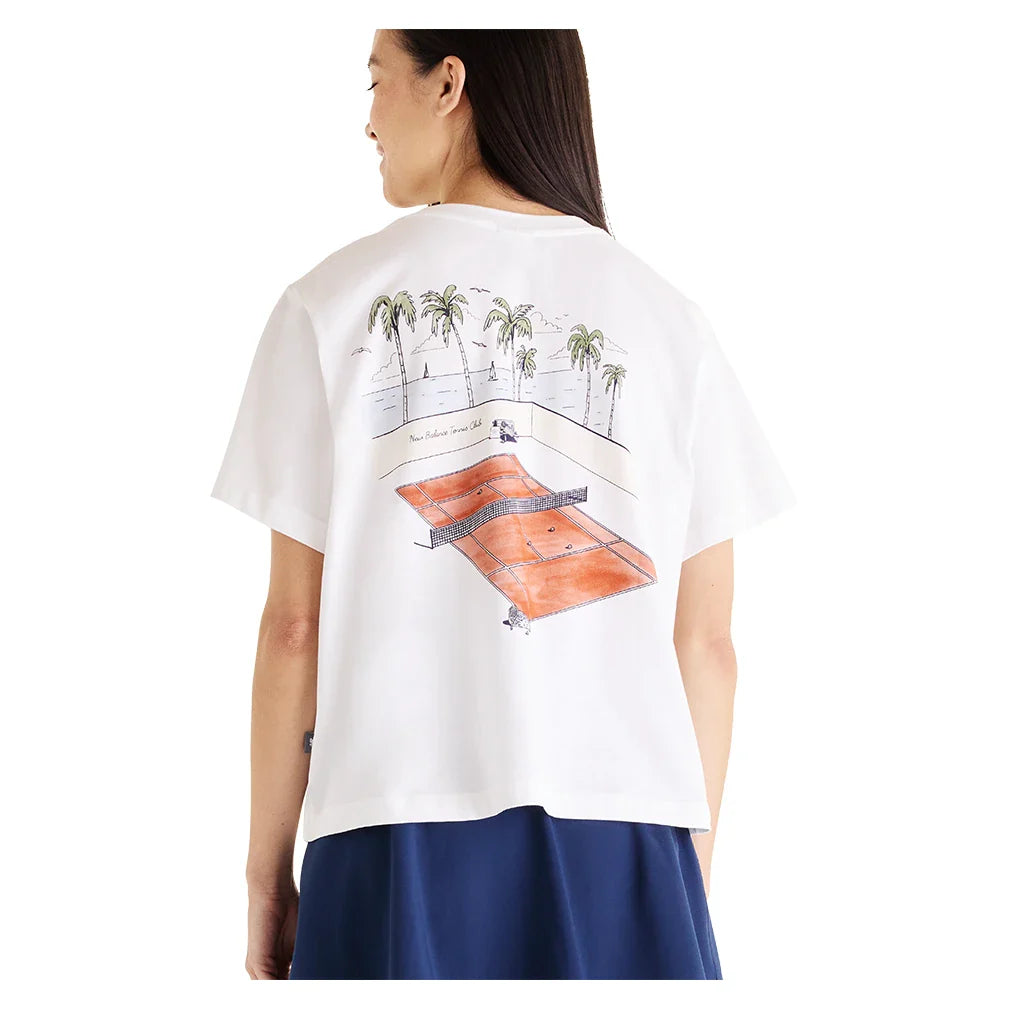 Women's Graphic Tennis T Shirt White