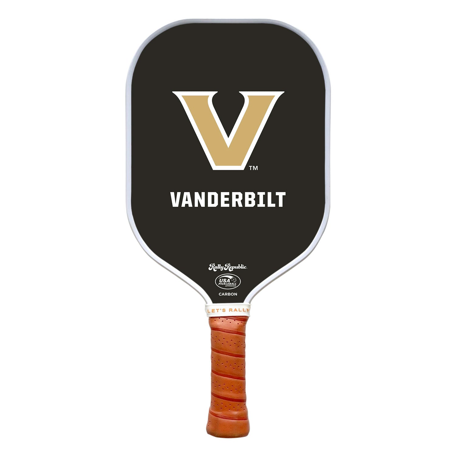 Rally Republic PIckleball Paddle - Vanderbilt Commodores Black Lockup