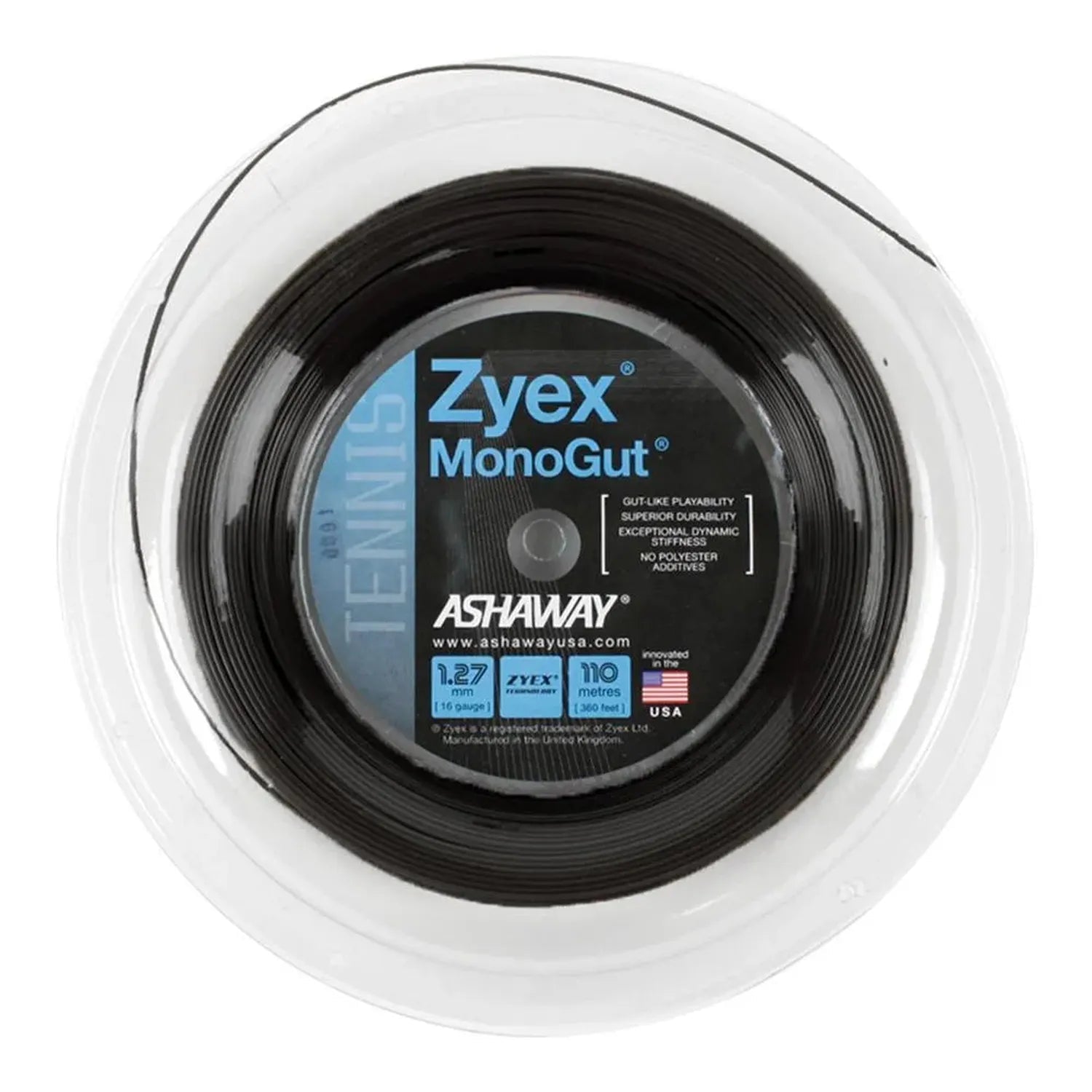 Zyex MonoGut 1.27/16G Tennis String Reel BlackTienda Tennis